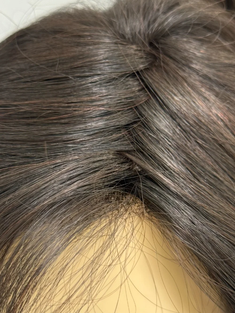 Curly dark brown black wig, Belle Tress, Devotion in Coffee without Cream, Lace